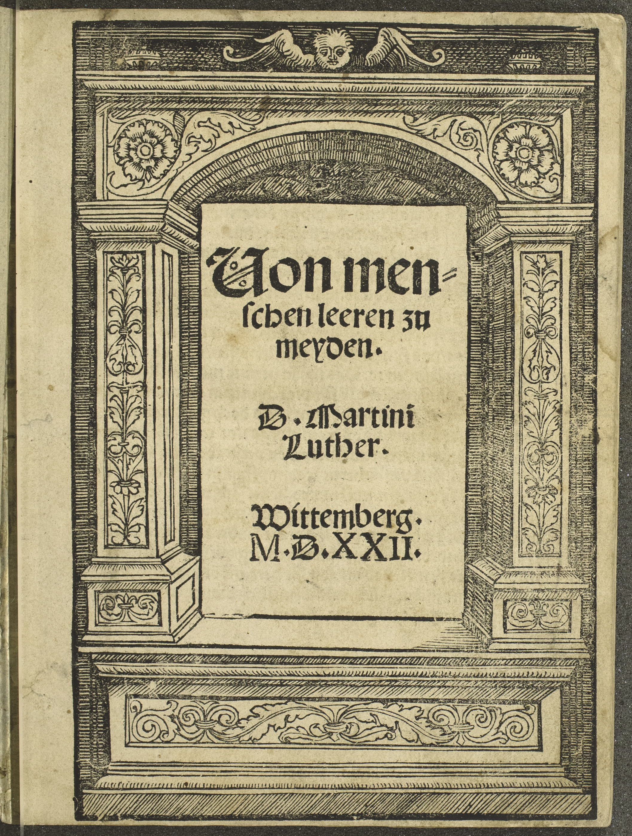 Summary: First published earlier the same year, Luther&#039;s pamphlet Defense of the doctrines of men was one of Luther&#039;s most widely read writings with approximately twenty editions appearing in the years 1522 and 1523. Written in honor of Hans von Belepsch who had hosted Luther at the Wartburg as the reformer translated the New Testament. Luther argues that church teachings that have no basis in the Bible, in particular fasting and celibacy, are illegitimate and are to be avoided.