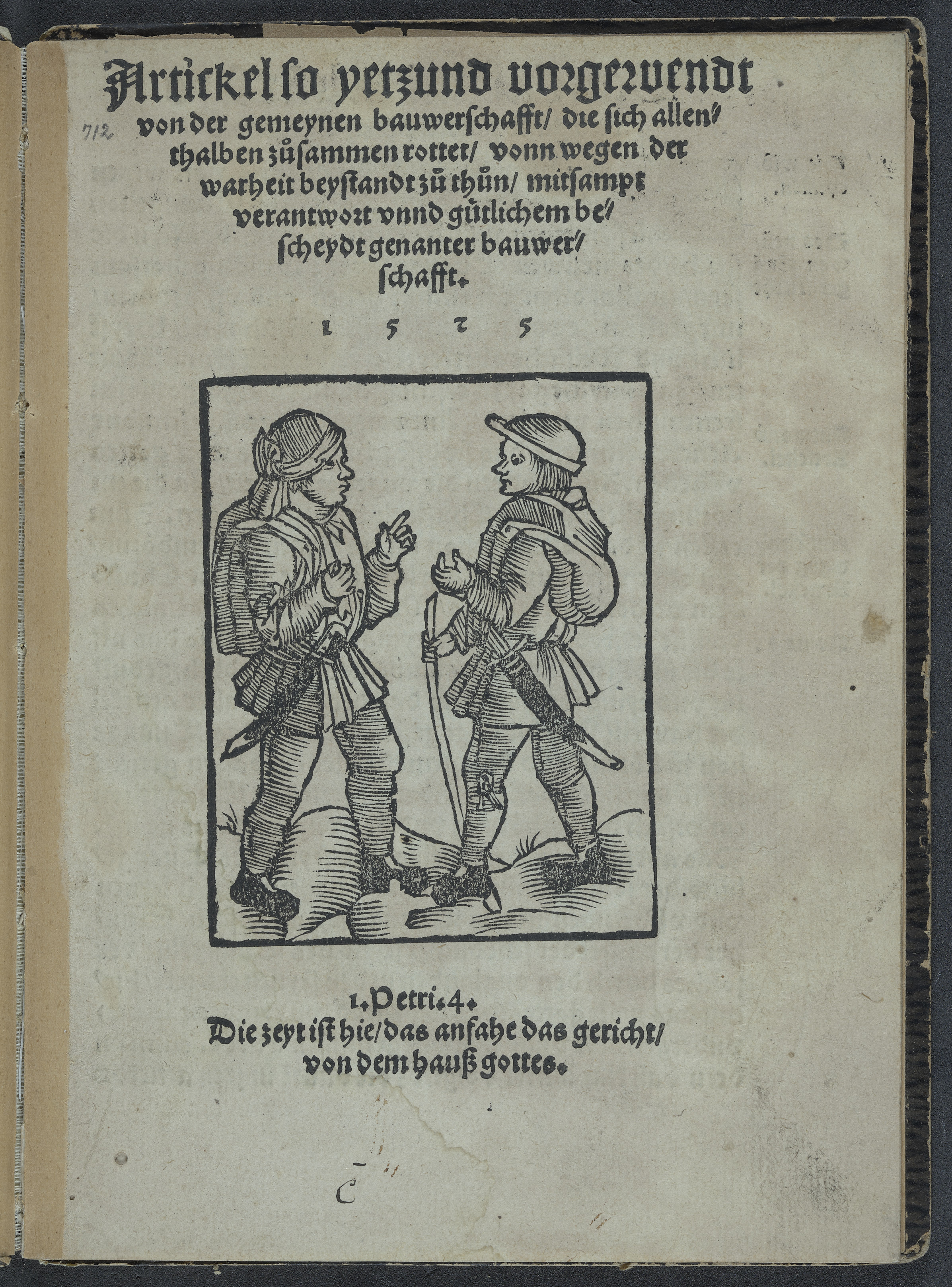 Summary: A sympathetic Strasbourg printing of the Twelve Articles of the Swabian Peasants.