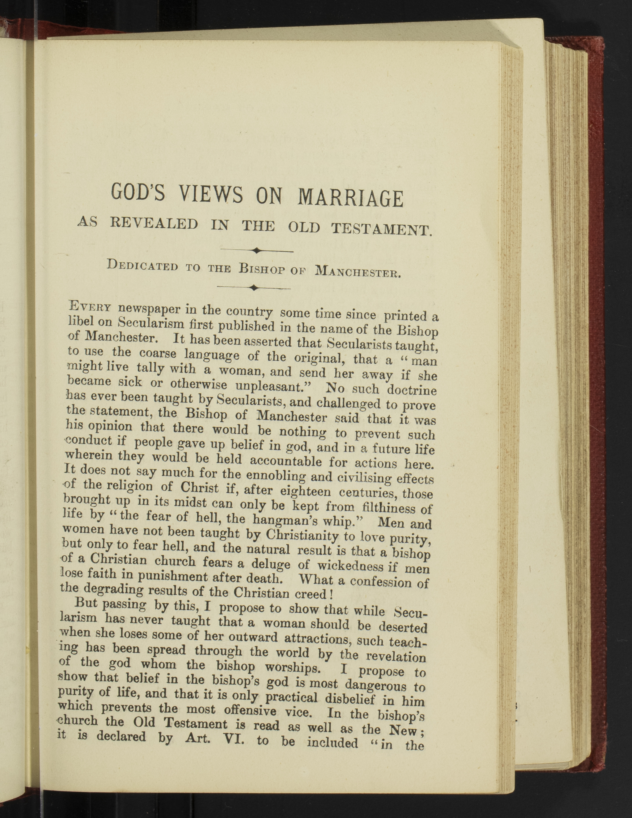 Summary: An interpretation of the text of the Old Testament in regards to marriage.