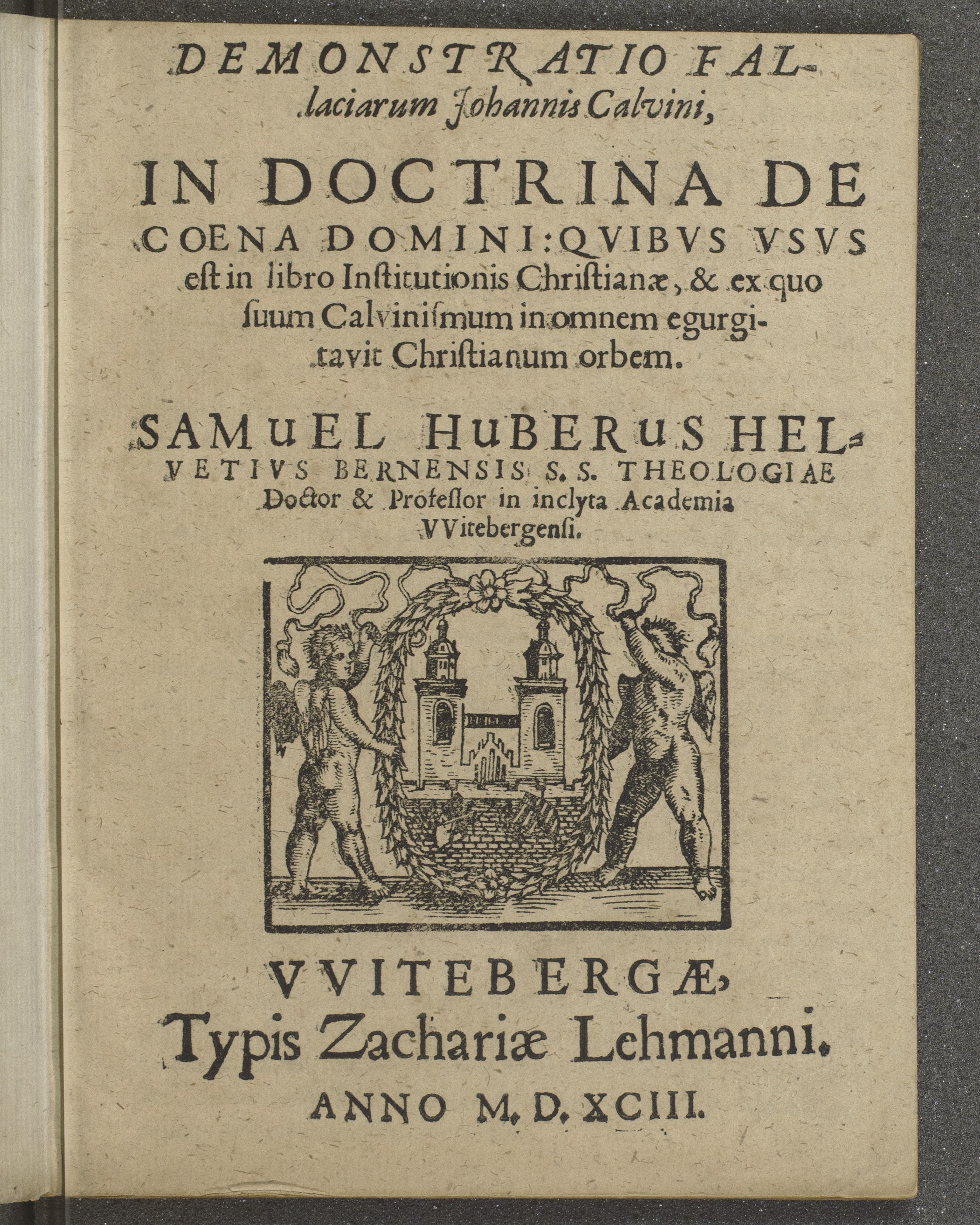 Summary: A text written against the teachings of Jean Calvin and the Calvinist approach to the Lord&#039;s Supper.