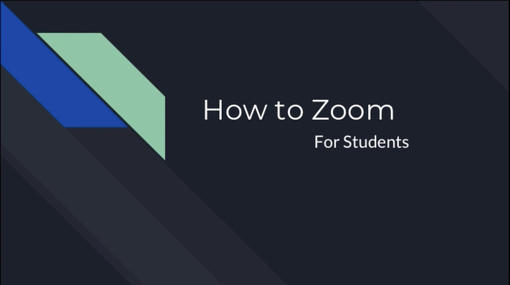 This brief video provides guidance on how to use Zoom.
