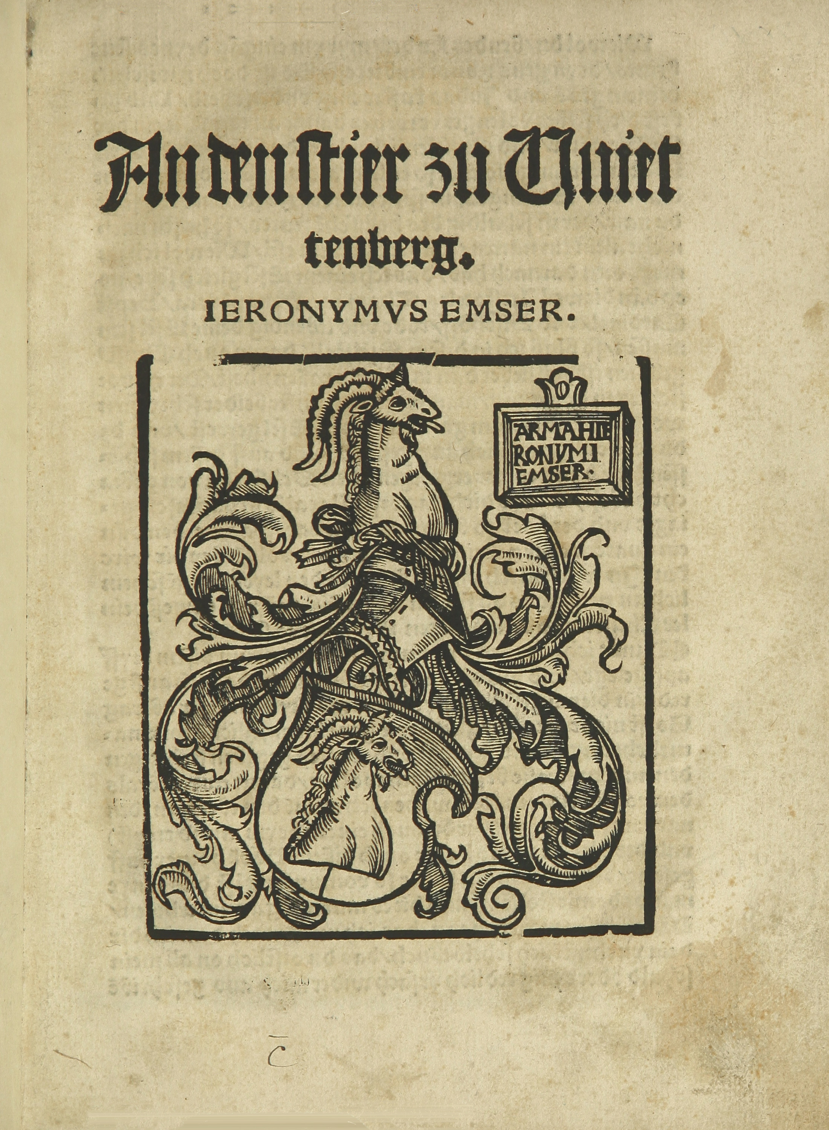 Summary: A reply to Martin Luther&#039;s &quot;An den Bock zu Leipzig.&quot;