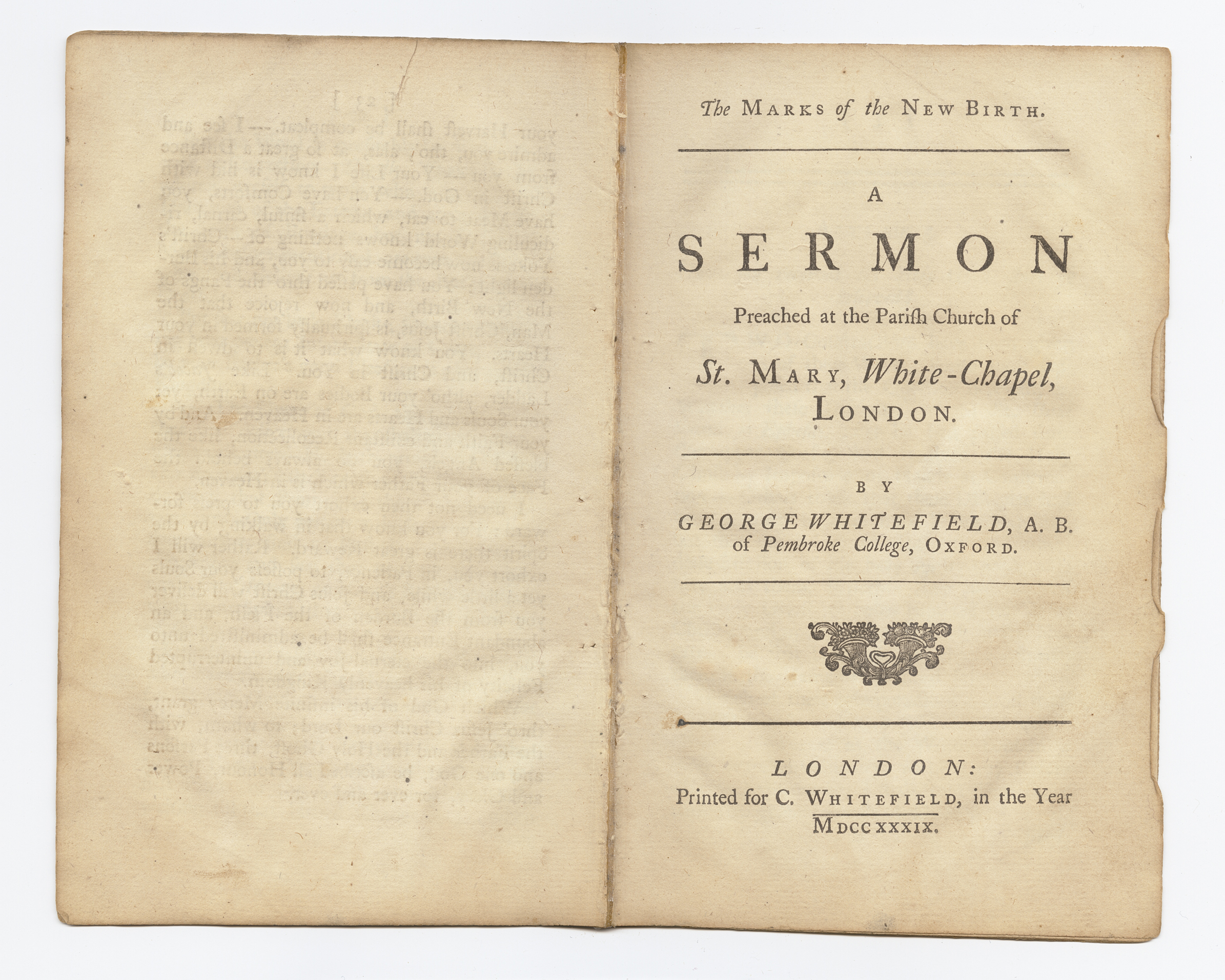 Summary: This theme [of transformation/rebirth] is continued in The Marks of the New Birth, which takes as its text Acts 19:5: “Have you received the Holy Ghost since ye believed?” Here, Whitefield presses the necessity of receiving the Holy Spirit in order to be a true Christian, the marks by which one can determine they have received the Spirit, and he then gives practical words of advice to people in different stages of their spiritual journeys.