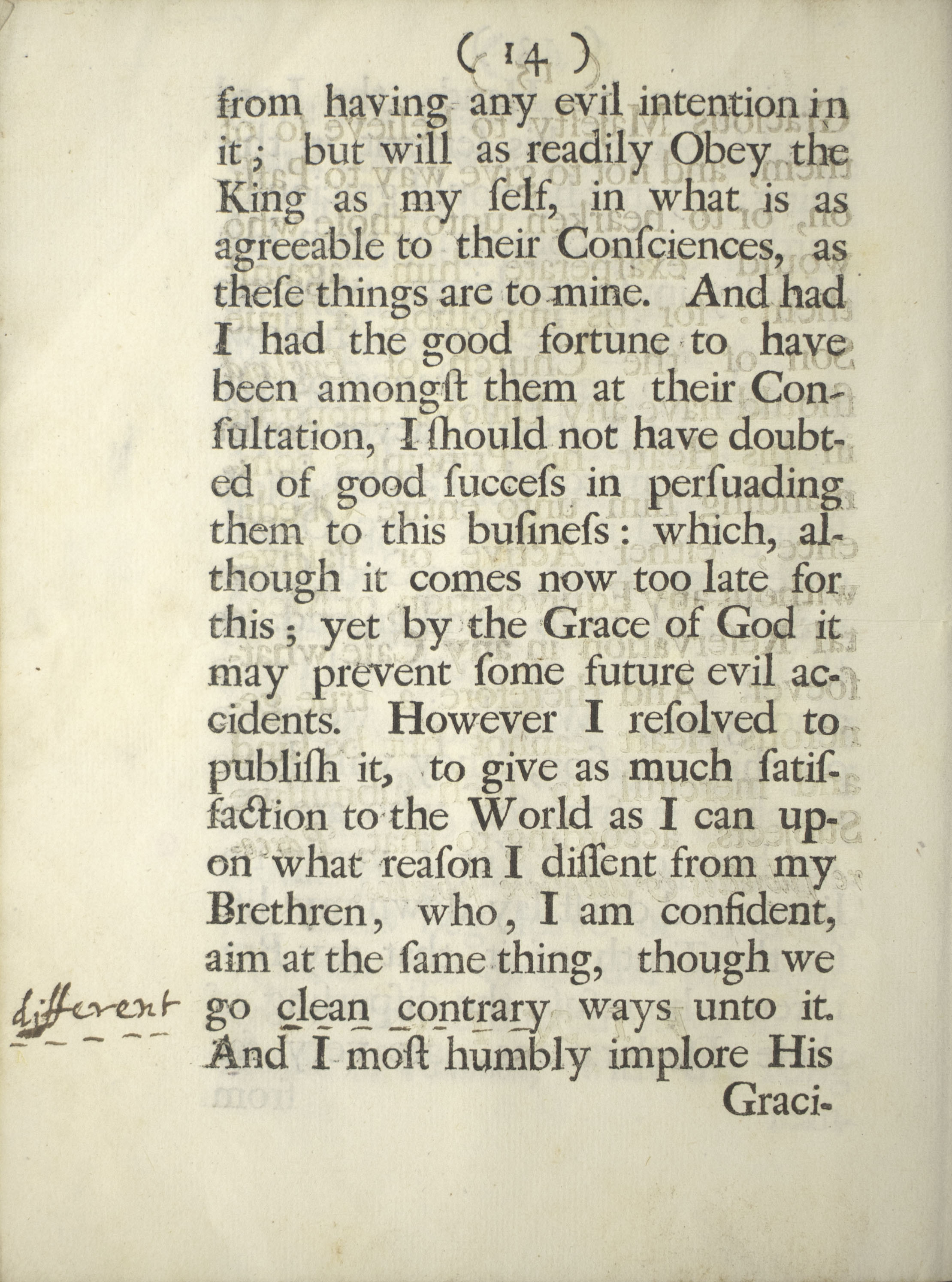 Summary: A justification for reading James II&#039;s declaration of indulgence in spite of the Archbishop of Canterbury&#039;s objections.