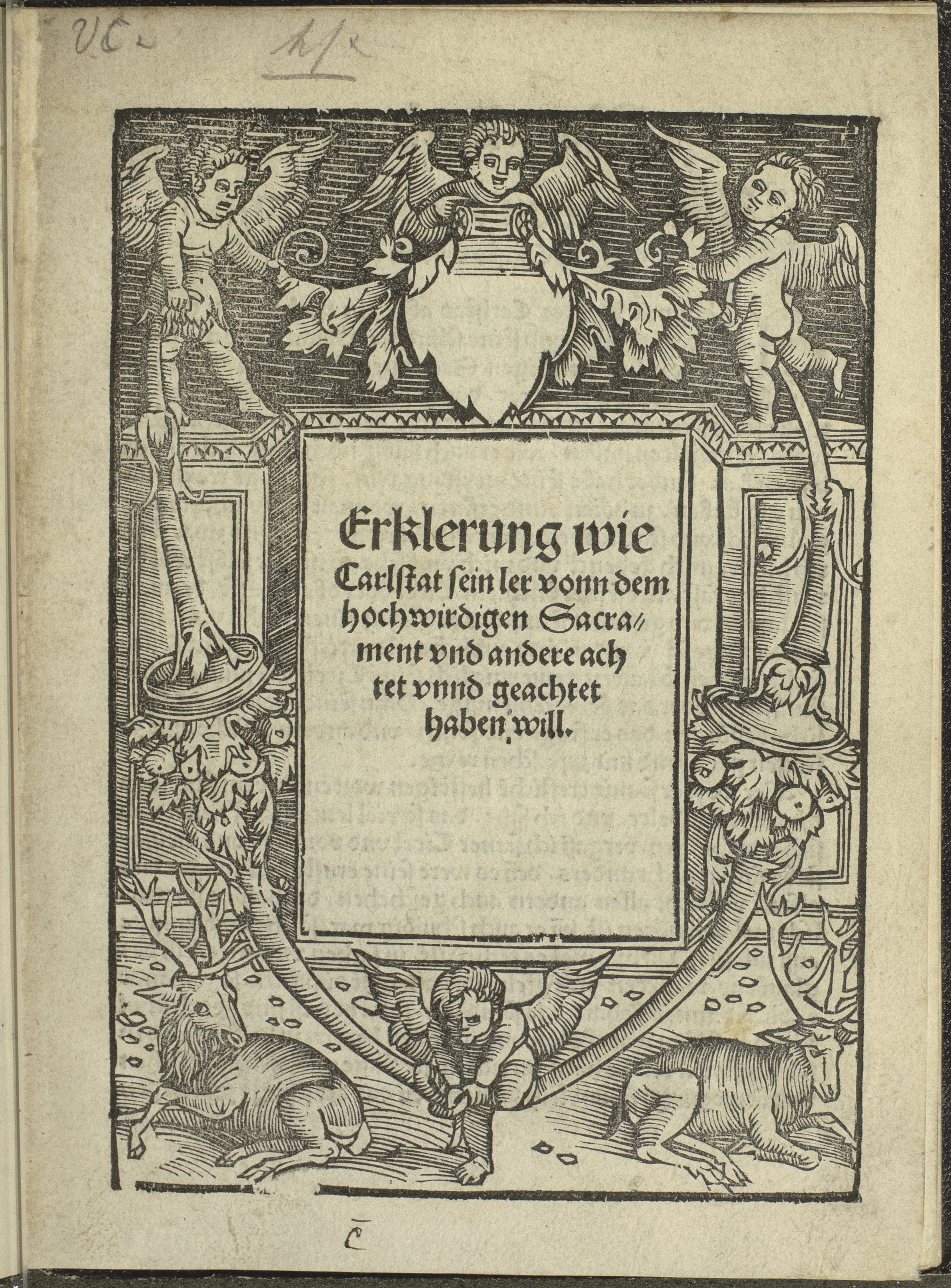 Summary: After Karlstadt had been driven out of Saxony, he sought refuge in South Germany. When this proved impossible, he returned to Wittenberg. Karlstadt publish a retraction of his former opinions and then publish nothing else without prior approval. This is the retraction with Luther&#039;s preface. Needless to say, Karlstadt did not find these conditions at all acceptable and he was soon on the move again. He came to settle in Switzerland, first in Zurich and finally in Basel, where he died on Christmas Eve, 1541.