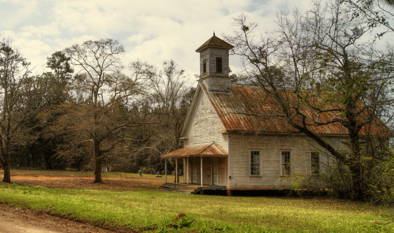 A 3D rendering of the Powelton Methodist Church building.
