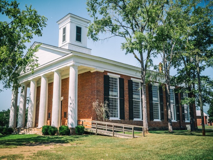 A 3D rendering of the Penfield Baptist Church building.