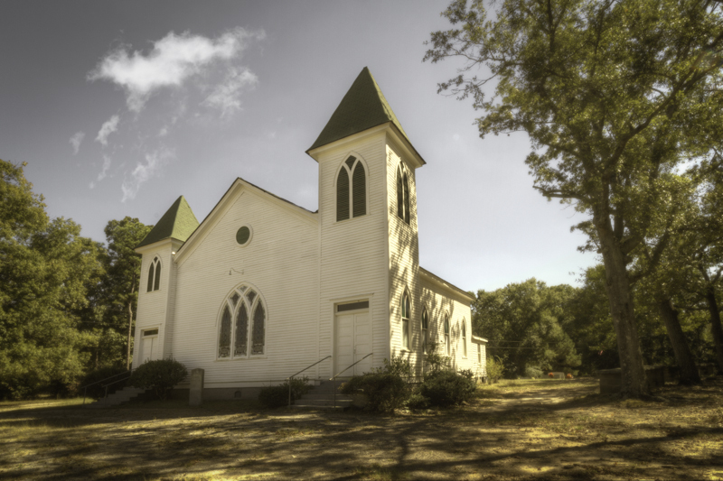 A 3D rendering of the Center Methodist Church building.