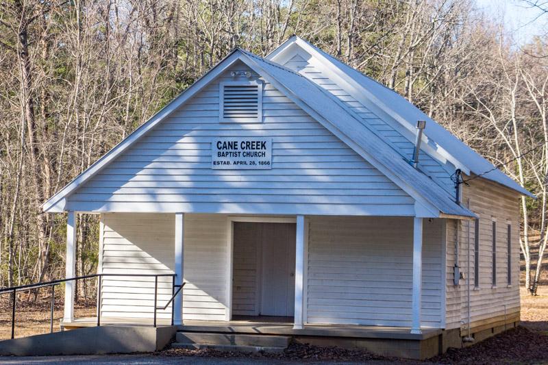 This record contains 12 images of Cane Creek Baptist.