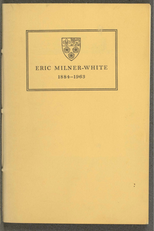 Summary: A biography of Eric Milner-White.