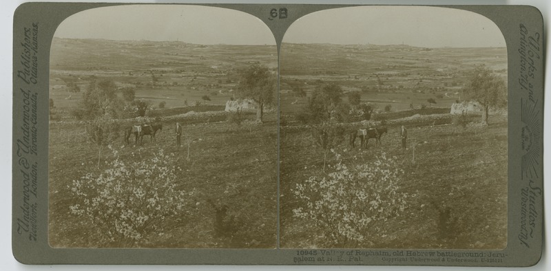View of the Valley of Rephaim where David did battle with the Philistines.