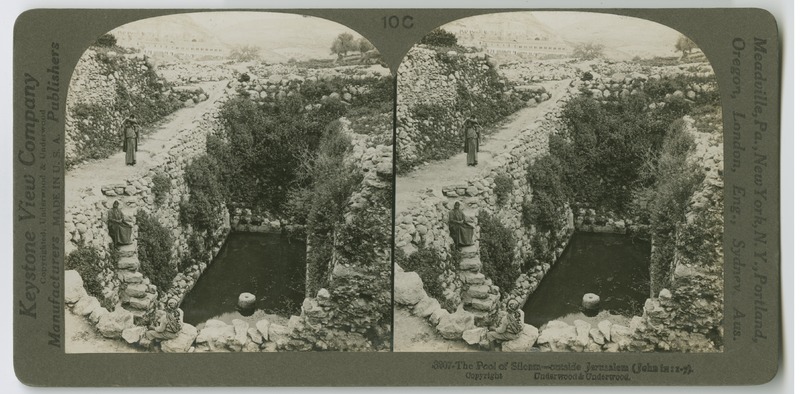 The remains of the Pool of Siloam outside of Jerusalem, where Jesus sent the blind man to wash his eyes.