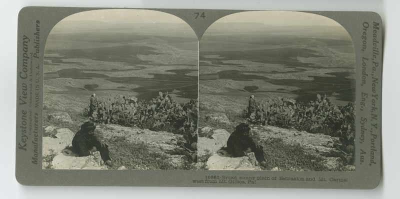 A view across the Plains of Esdraelon from Mount Gilboa towards Mount Carmel.