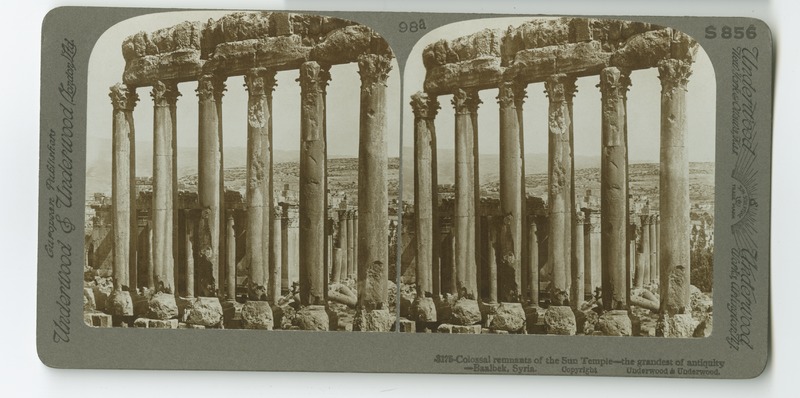 The remaining columns of the massive Greco-Roman &quot;Temple of the Sun,&quot; which at various times was used to venerate Helios and Jupiter. The temple was built on the site of an older, Canaanite temple to Baal.