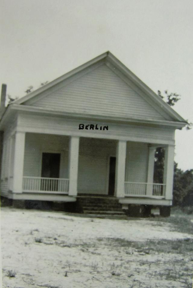 A photograph of the Berlin Methodist Church building.