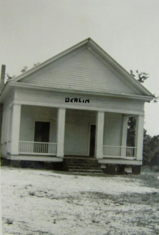 A photograph of the Berlin Church located in Richmond County.