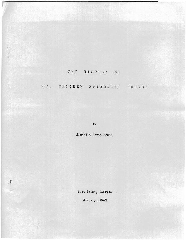 A brief history of the Saint Matthew Church including a list of the church&#039;s members and board members, and details of the church&#039;s founding, school, organizations, important evens, and construction projects.