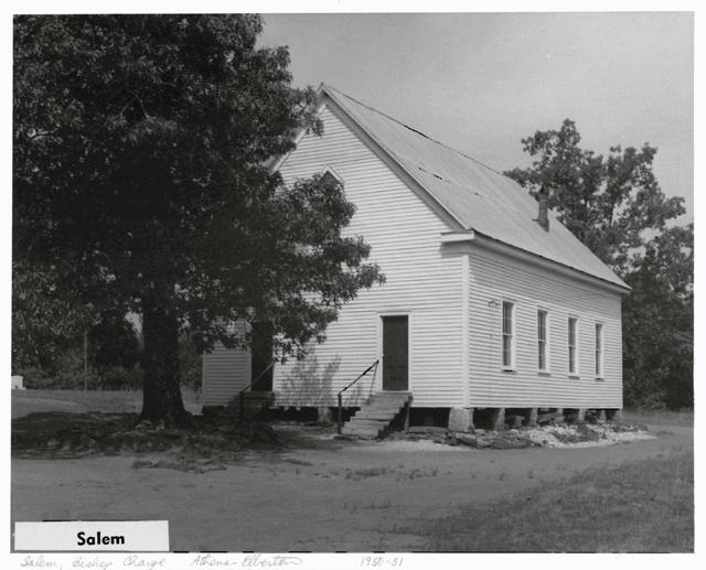 A photograph of the Salem Church building.
